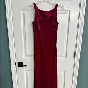 Fuschia Velvet Full Length Gown by Phoebe Size 6